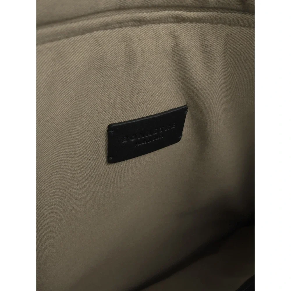 BONASTRE Leather Briefcase Shoulder Bag Black Made In Spain